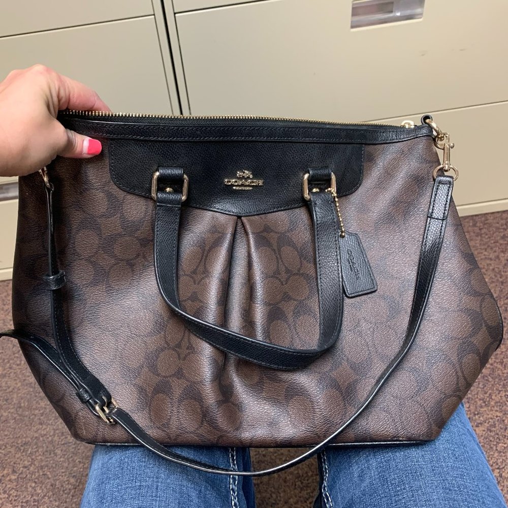 Brown Leather Authentic Coach Purse